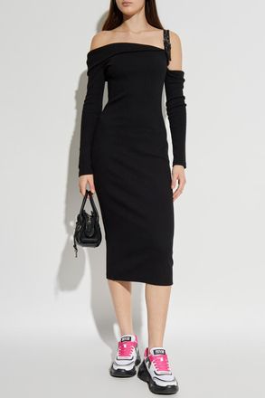 Versace Jeans Couture Off-shoulder Dress, Womens, Black