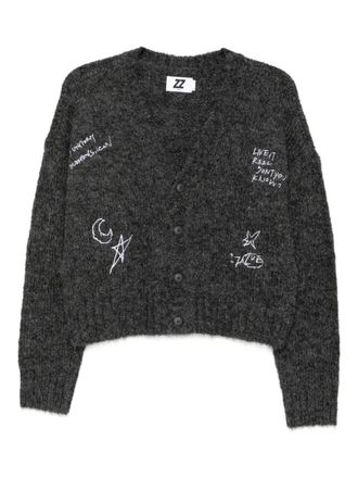 Izzue embroidered cardigan - Grey