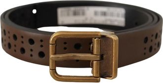 Dolce & Gabbana Prachtige Riem - Heren - Riemen - Bruin - ONE Size - Leer - Accessoires
