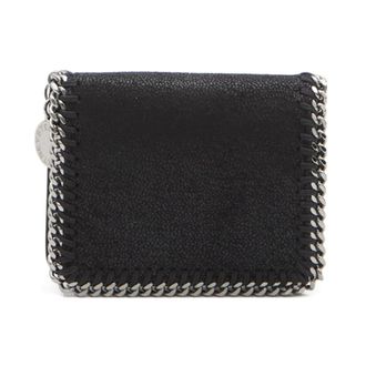 Stella McCartney Accessoires, Dames, Zwart, ONE Size, Katoen, Falabella Bi-Fold Portemonnee