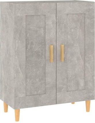 vidaXL Sideboard Concrete Grey 69.5x34x90 cm Engineered Wood vidaXL