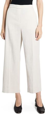 Theory Classic Straight Leg Good Linen Pants in White Clay at Nordstrom, Size 00