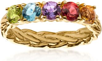 Ross-Simons Multi-Gemstone Ring in 18kt Gold Over Sterling