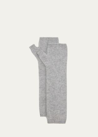 Fleurette Brushed Cashmere Fingerless Gloves