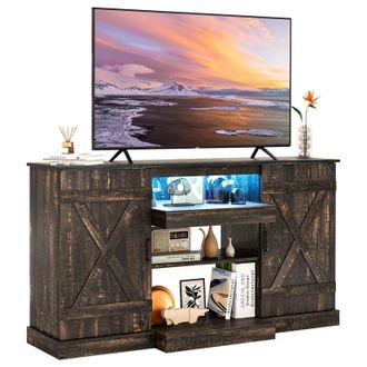 Costway Costway TV Cabinet for TVs up to 68 59 Media Console Table in Brown