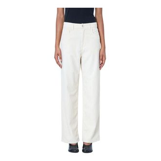 R&oacute;he Bruun Signature Baggy Corduroy Trousers - female - R&oacute;he - Wide Trousers - Beige - 2XS - Trousers