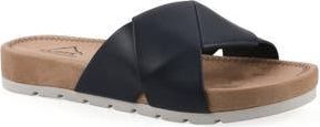 White Mountain Tincie Slide Sandal in Navy Smooth at Nordstrom Rack, Size 8.5