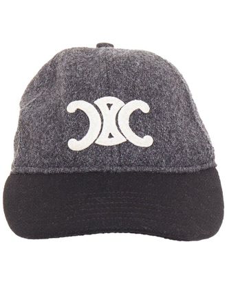Celine Celine Triomphe Wool Baseball Cap (Authentic Pre-Loved)