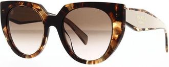 Prada PR14WS 01R0A6 Caramel Tortoise/Powder/Brown Gradient