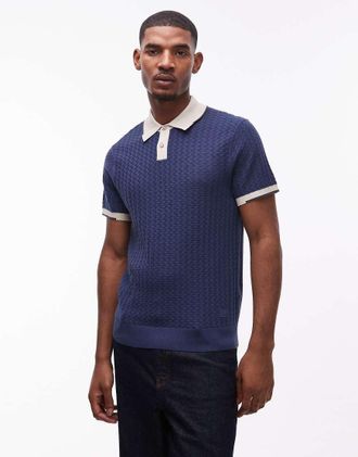 Paul Smith Paul Smith - Polo a maniche corte in maglia blu navy