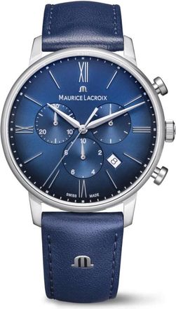 Maurice Lacroix Eliros Chronograph - Heren - Horloges - Blauw - ONE Size - Leer - Accessoires