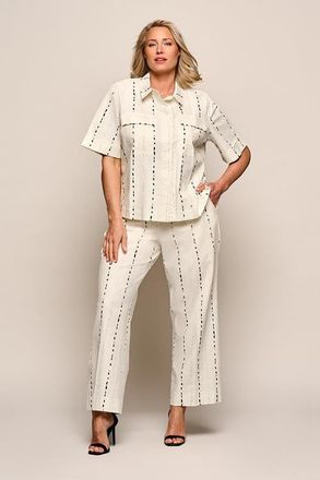 Mart Visser Liz Print Blouse Offwhite / Zwart Maxi