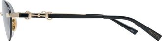 Gucci Womens Gg2051s-001 Rimless Metal Sunglasses Gold