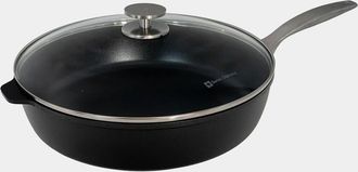 Swiss Diamond CHD Nonstick Saute Pan with Glass Lid, 5.8 qt in Black at Nordstrom