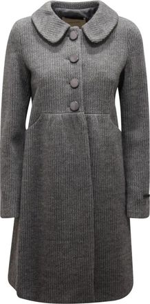 Emma & Gaia 22S934 Gebreide Jas - Dames - Mantel - Grijs - S - Jassen