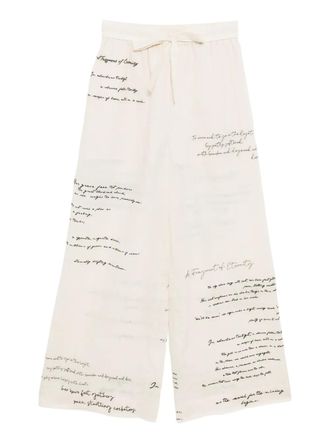 Zimmermann dream embroiderd pants - Toni neutri