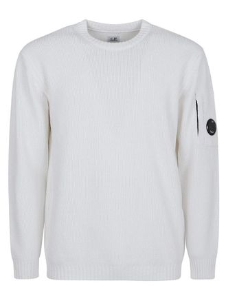 C.P. Company Ribbed Knit Sweater With Distinctive Logo Patch