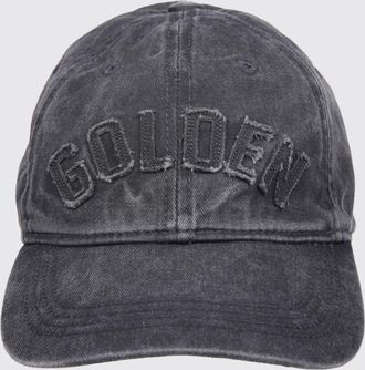 Golden Goose Cappello da baseball in denim di cotone con logo tono su tono