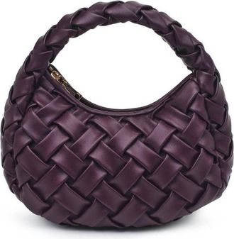 Urban Expression Womens Noreen Woven Clutch Bag In Wine