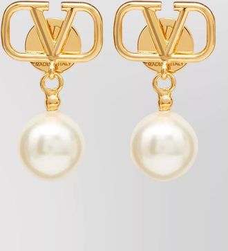 Valentino Garavani vlogo signature earrings pearl detail