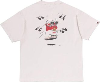 A Bathing Ape x Saint Mxxxxxx Dancing Can T-Shirt White 0ZXTEM904091RWHX