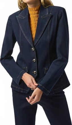 Joseph Ribkoff Fitted Stretch Denim Blazer In Indigo