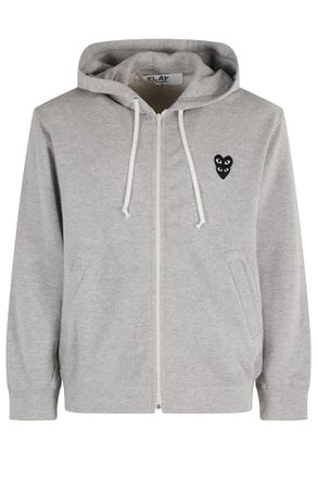 Comme Des Garçons Sweatshirt Double Black Emblem