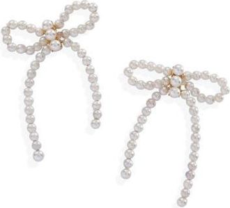 Alex and Ani Pearl Bow Earrings at Nordstrom