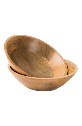 Mela Artisans Woodform Stackable Bowls - Natural in Brown at Nordstrom