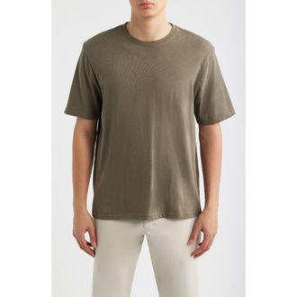 Nordstrom Slub Cotton Crewneck T-Shirt in Olive Tundra at Nordstrom, Size Xxx-Large