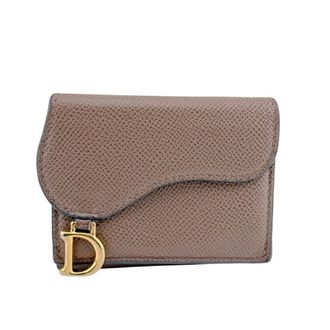 Dior Brown Leather Wallet (Tri-Fold) (Pre-Owned)