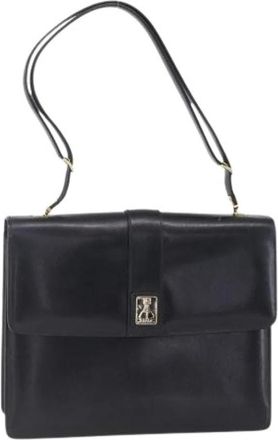 Burberry Pre-owned Vintage Schoudertas - Dames - Vintage Schoudertas - Zwart - ONE Size - Leer - Vintage