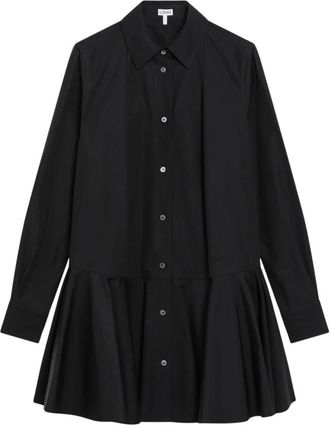 Loewe Vestido Camisero - Dresses - Mujer - Negro - 2XS