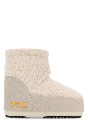Moon Boot Moon Boot Ivory Fabric Moon Boot X Guest In Residence Icon Low Ankle Boots