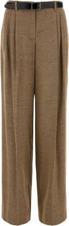 Dolce & Gabbana Light Brown Relaxed Pleated Pants