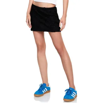 Lioness Tres Floral Miniskirt in Licorice at Nordstrom, Size Small