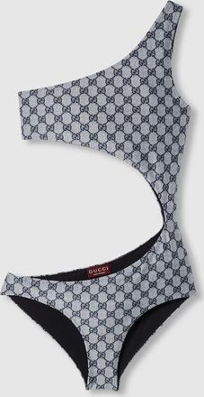 Gucci GG Stretch Jersey Swimsuit, Blue, Ready-to-wear