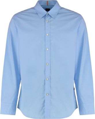 HUGO BOSS Regular Fit Shirt In Cotton Poplin