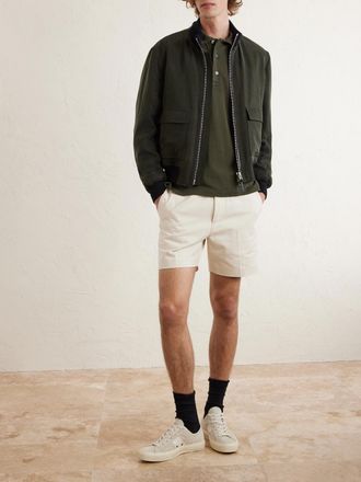 Tom Ford Slim-Fit Lyocell and Cotton-Blend Piqu&eacute; Polo Shirt