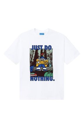 Market Just Do Nothing Cotton Graphic T-Shirt in White at Nordstrom, Size Medium