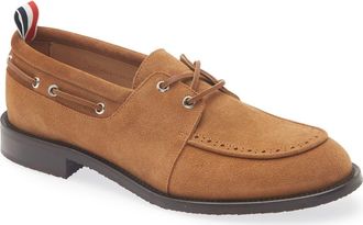 Thom Browne Padded Boat Shoe in Caramel at Nordstrom, Size 9.5