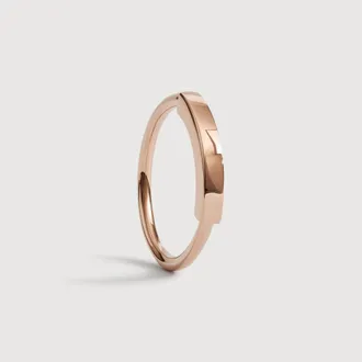 Monica Vinader Rose Gold MV Linear Stacking Ring