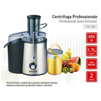 Trade Shop Trade Shop Traesio - Centrifuga Estrattore Di Succo Frutta Verdura 850 Watt 1,7 Lt Hoomei Hm-6980