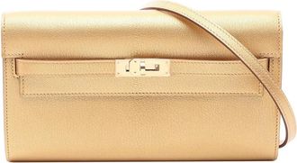 Herm&egrave;s Pre-owned Hermes Metallic Chevre Mysore Kelly To Go Wallet Ladies SMPKQDZ876OU6TIH