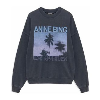 Anine Bing Sweatshirts, female, Gray, Size: XL Harvey Sweatshirt