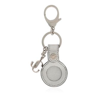 Jimmy Choo London Accessoires, Dames, Grijs, ONE Size, Leer, Airtag Charm XTQ