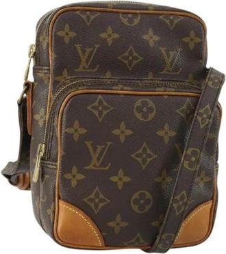 Louis Vuitton Pre-owned Cross Body Bags, female, Brown, Size: ONE SIZE Pre-owned Canvas Cross Body Bag