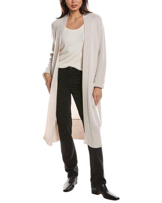 Fort&eacute; Cashmere Textured Cashmere Duster Cardigan