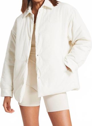 Bandier Classic Coaches Jacket In Gardenia