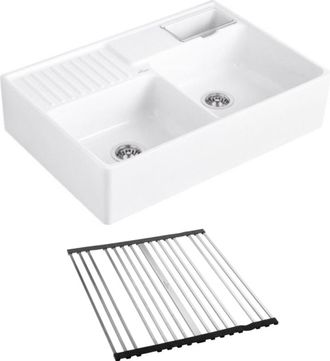 Villeroy & Boch Villeroy&boch - Villeroy Et Boch Fregadero De Cocina Tradition Sello 89,5 X 63 Cer&aacute;mica Blanco Autoescurridor + Escurridor Enrollable